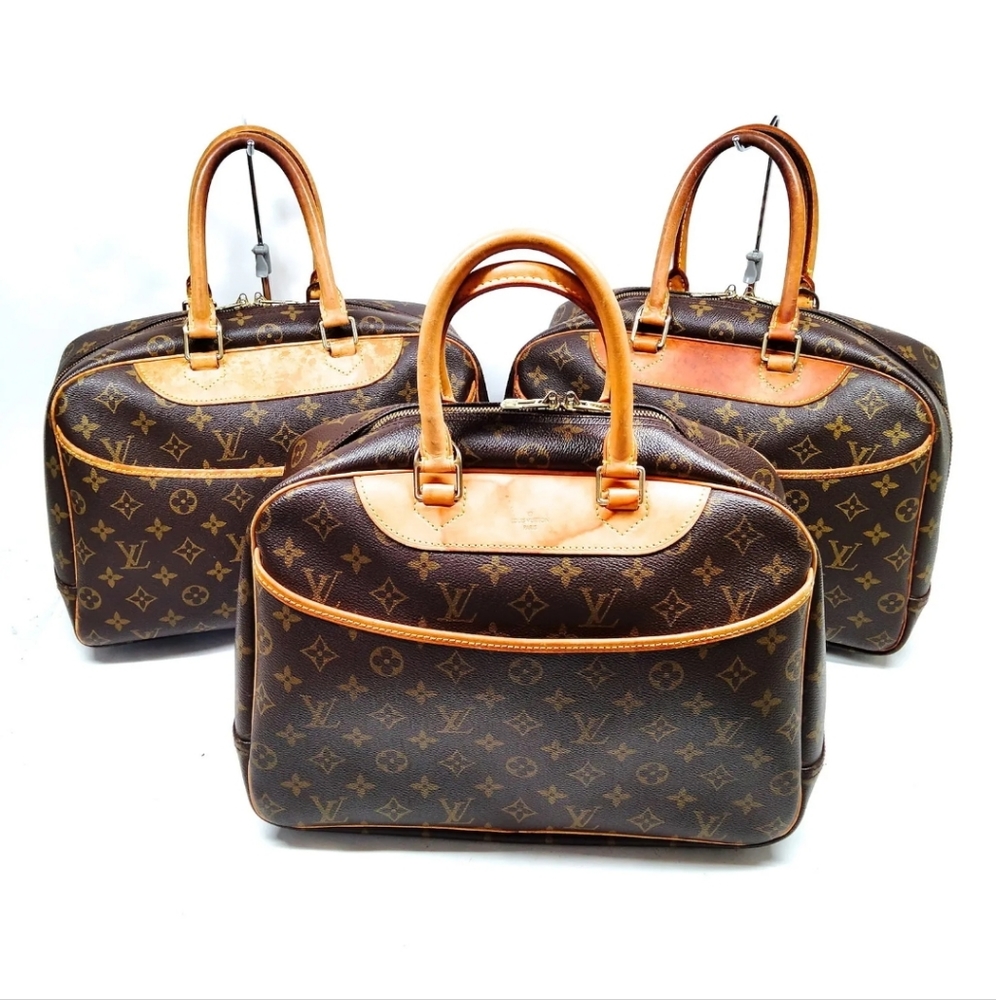 Louis Vuitton Deauville Hand Bag  Monogram Browns Monogram